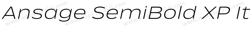 Ansage SemiBold XP Italic字体转换